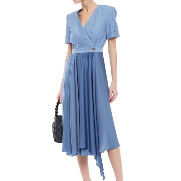 Sandro Dresses & Skirts - NWT Sandro Paty Mix Media Midi Wrap Dress